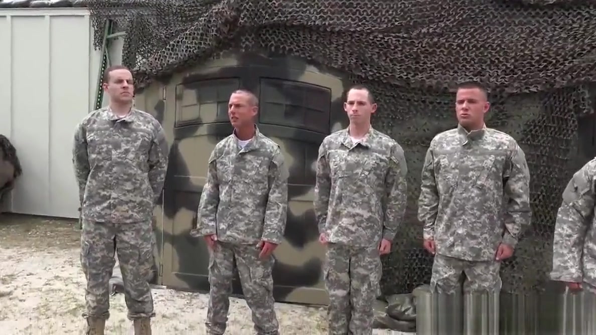 Army cadets sucking cock