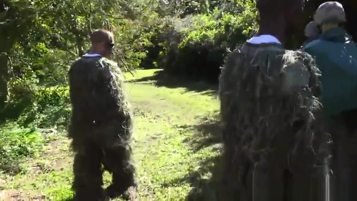 Military studs buttfuck in forest