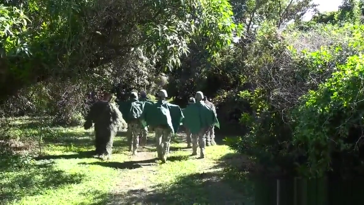 Military studs buttfuck in forest