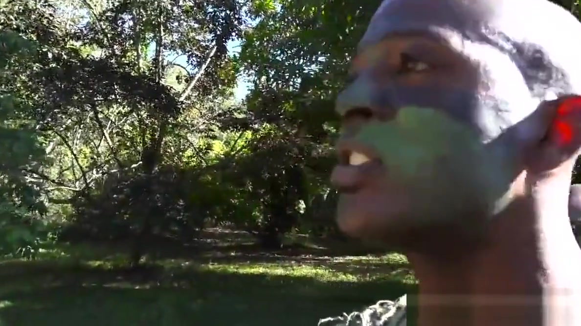 Military studs buttfuck in forest