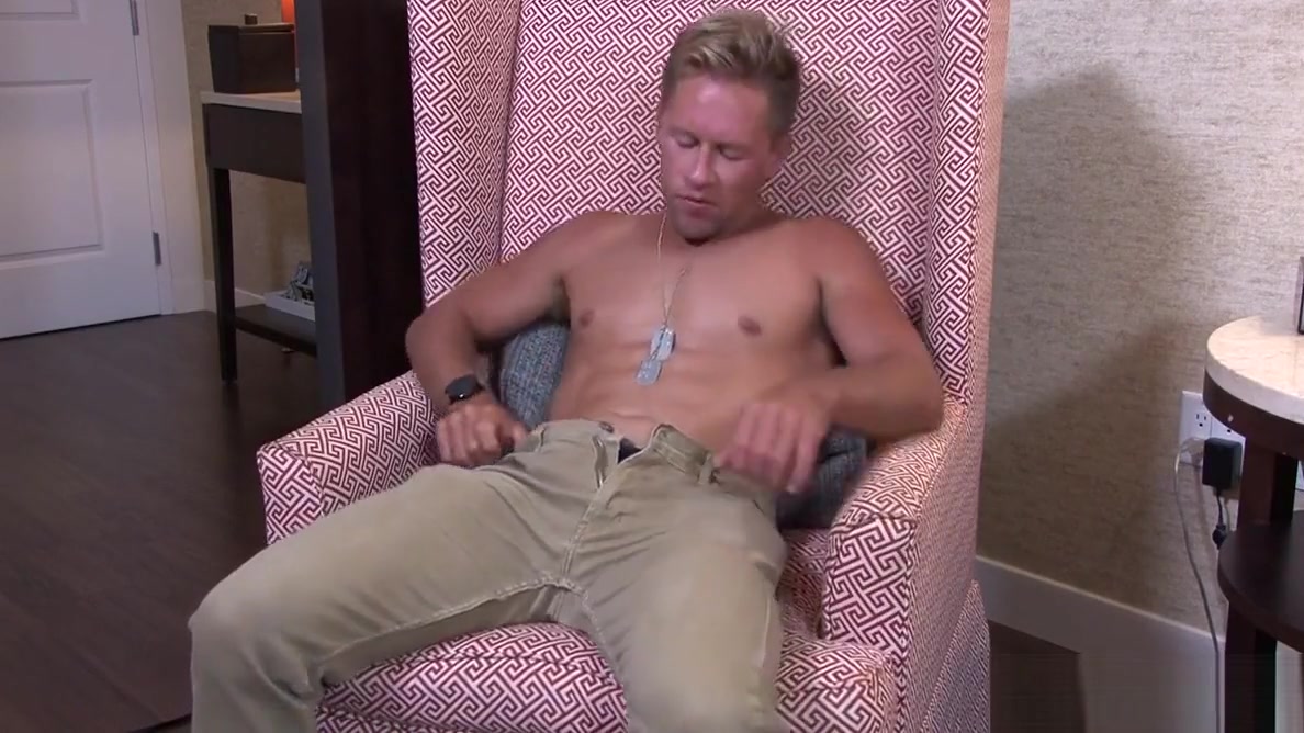 Horny ex military stud wanks