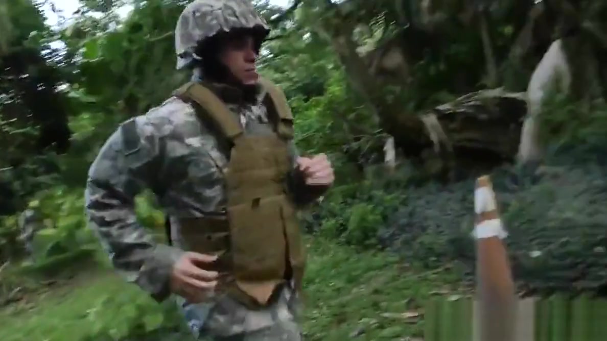 Ebony army hunks sucking white cock outdoor