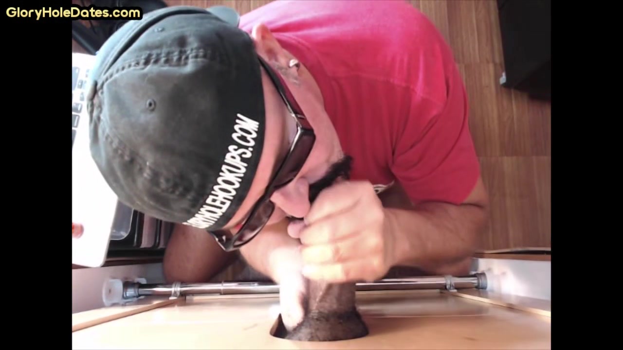 Gloryhole DILF sucks and jerks POV in interracial duo