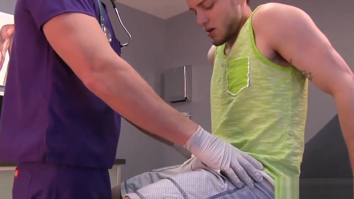 Gay doctor sucking off his handsome patient