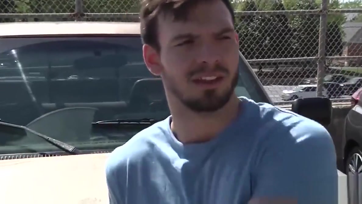 Johnny rapidly takes two cocks from Will Braun and Jason