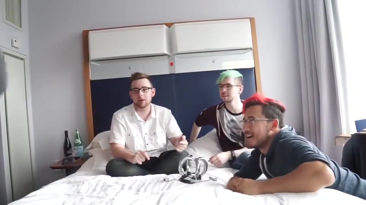 Multicultural men get kinky with electric sex toy