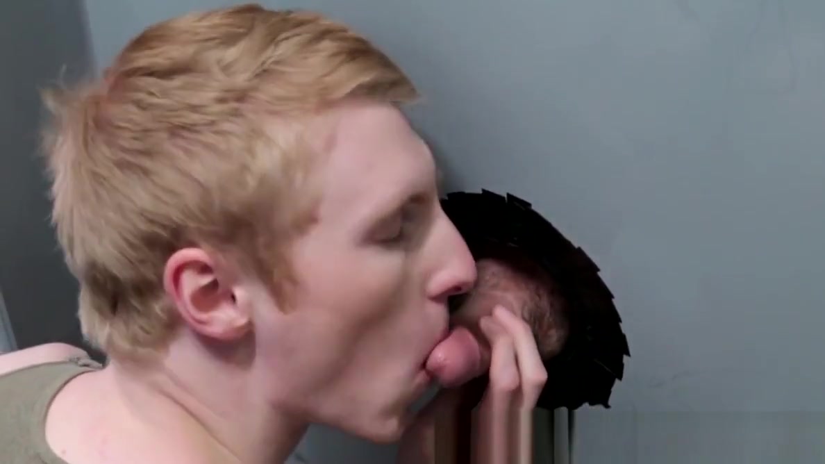 Gloryhole loving twink gets cumshowered