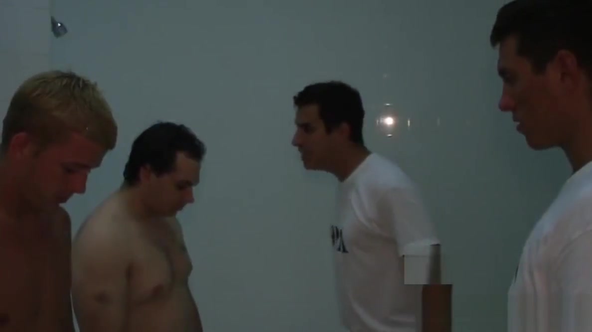 Twink straighty assfucked in shower at hazing