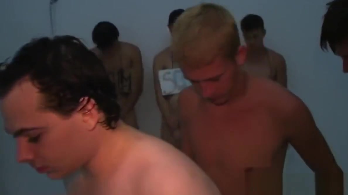Twink straighty assfucked in shower at hazing