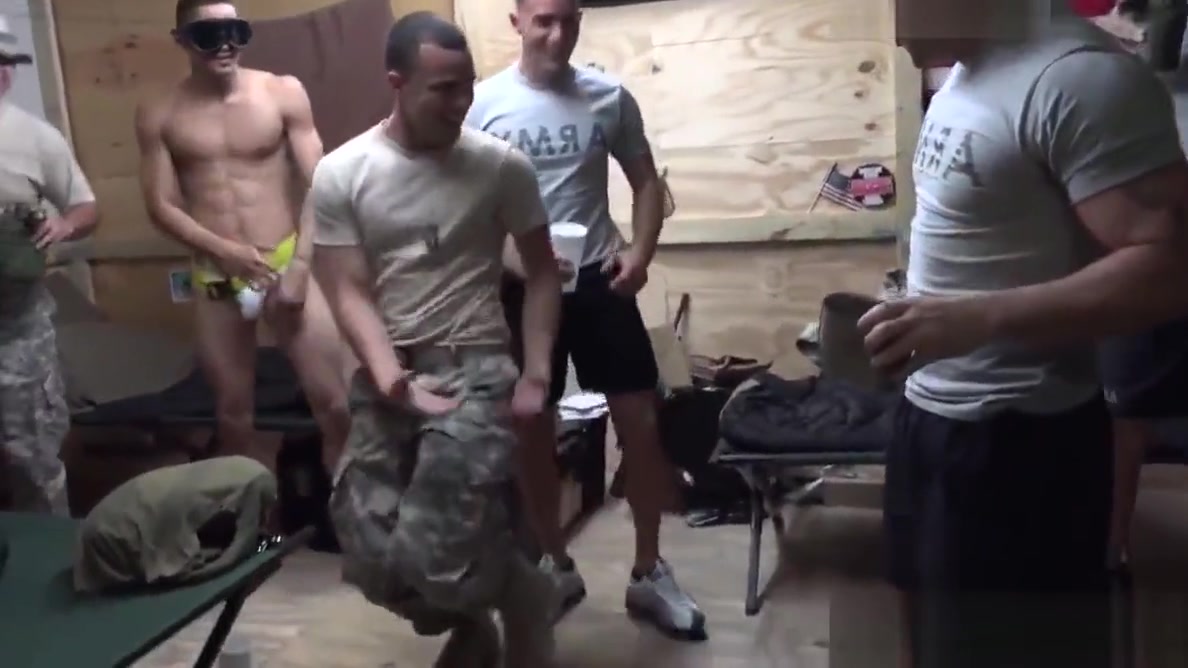 Military party hunk interracially drilled