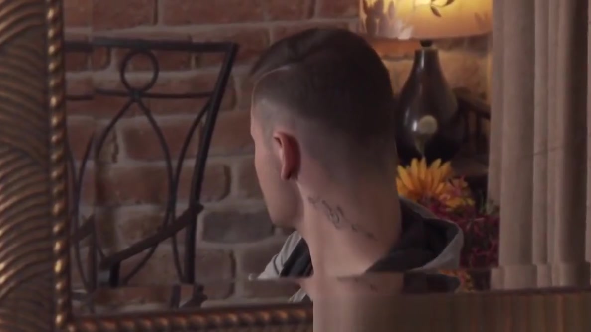 Tattooed twink massaged before handjob