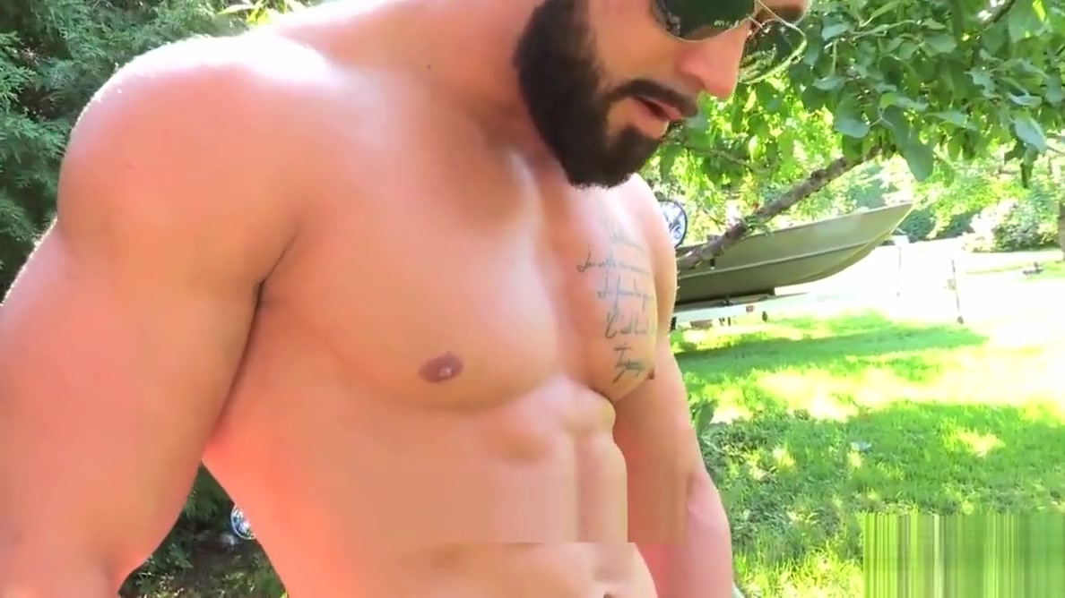 Maskurbate Hunky Biker Jerks Dick Outside