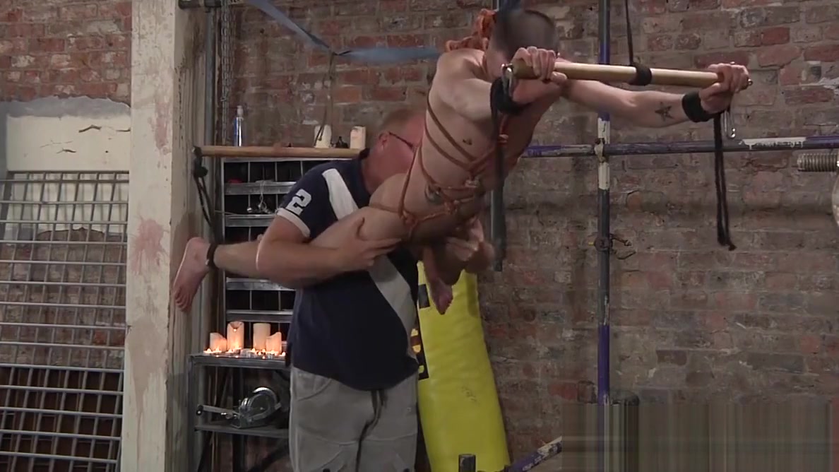 Kinky older guy dominates over submissive young homo