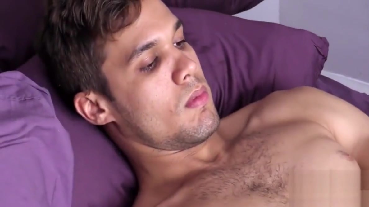 Kinky stud loves wanking his rock hard pecker all alone