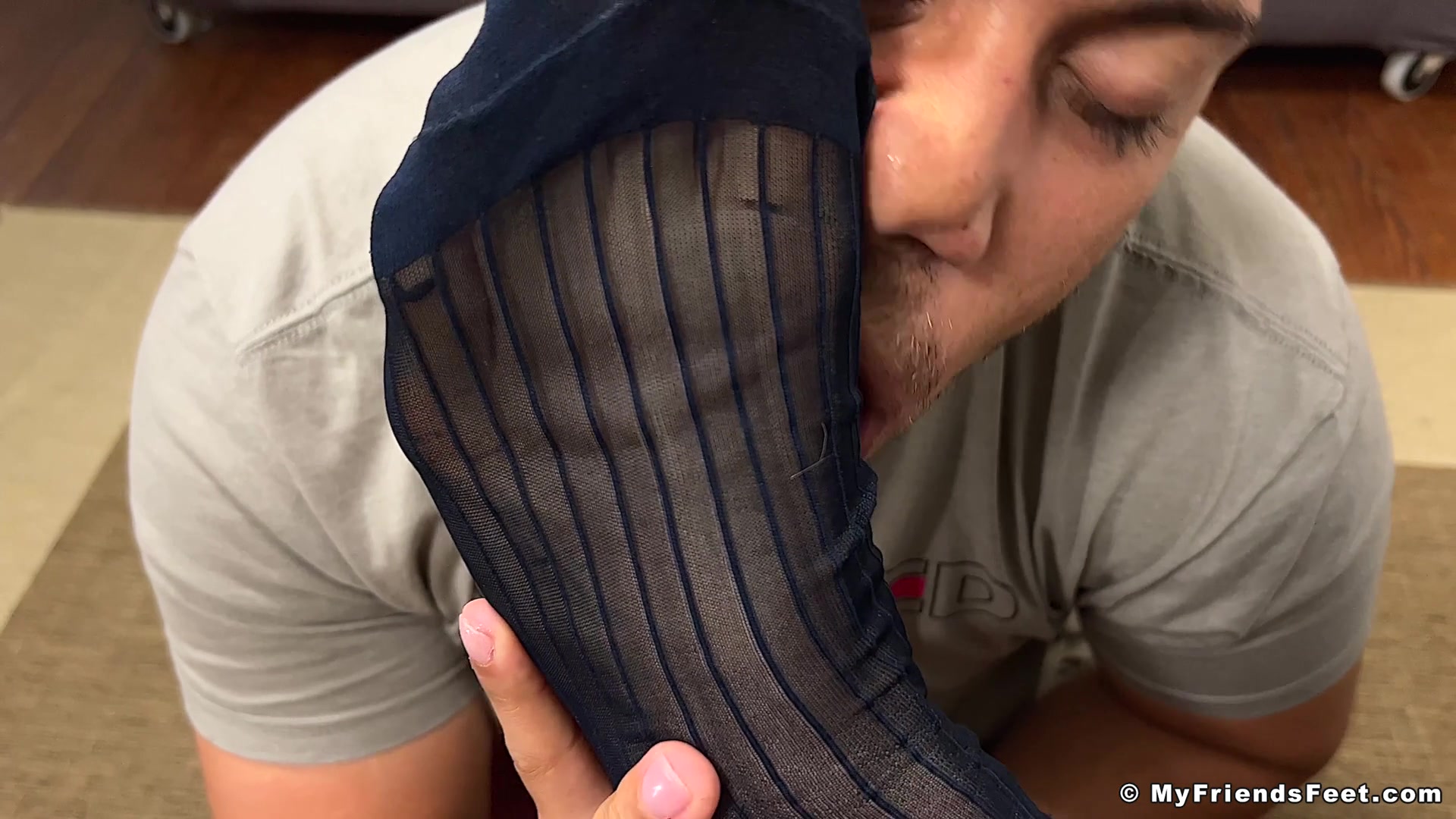 Dev Worshipped In Sheer Socks - Dev