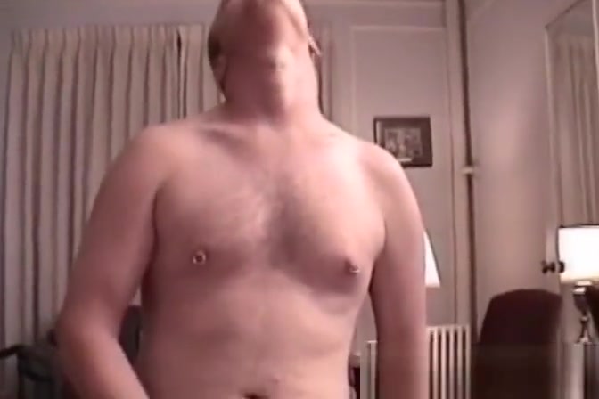 Kinky fat guy pleasures himself and unloads white chowder