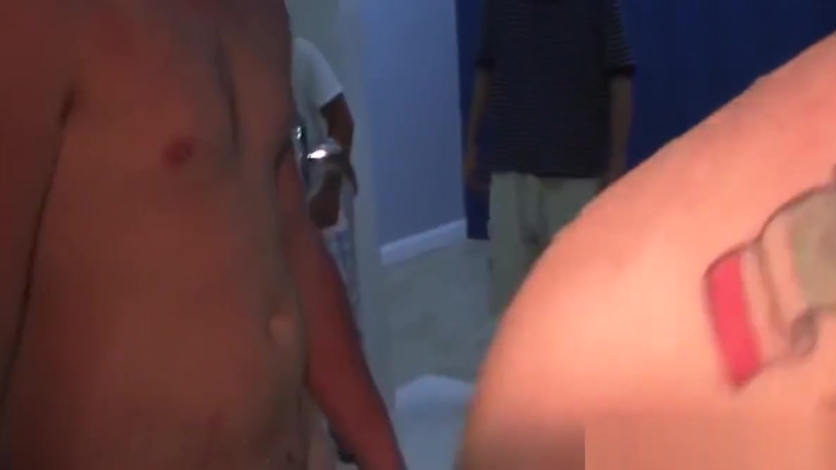 Straight college teen 18+ doggystyled in shower