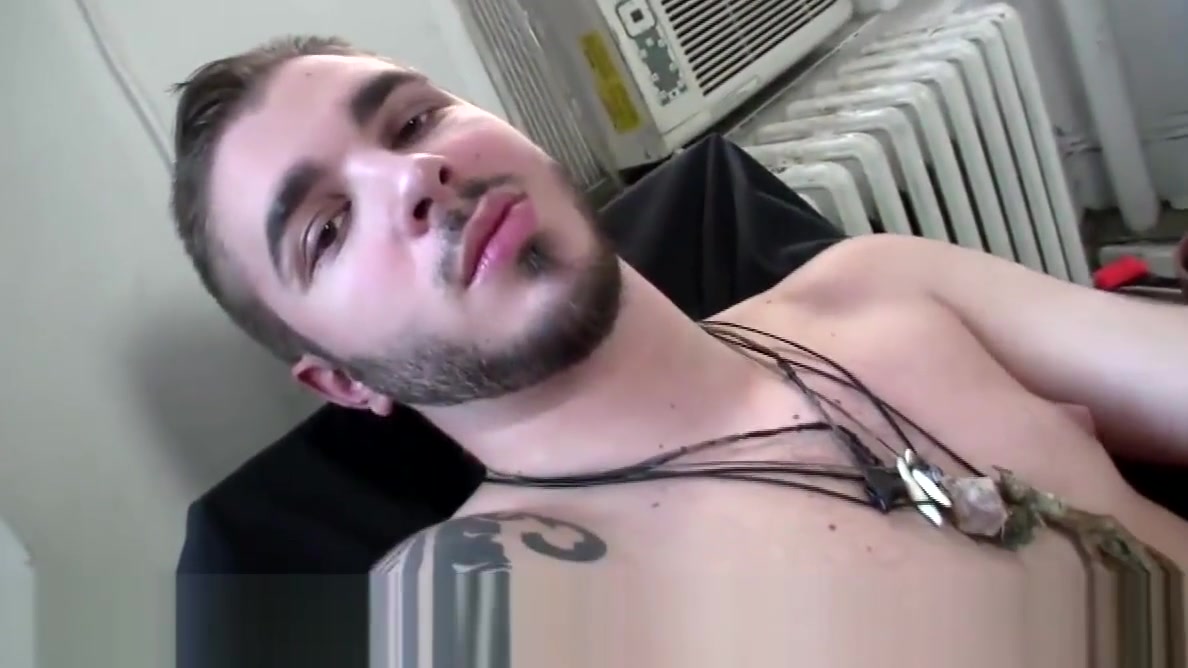 Kinky stud Jake grabs his massive prick and masturbates solo