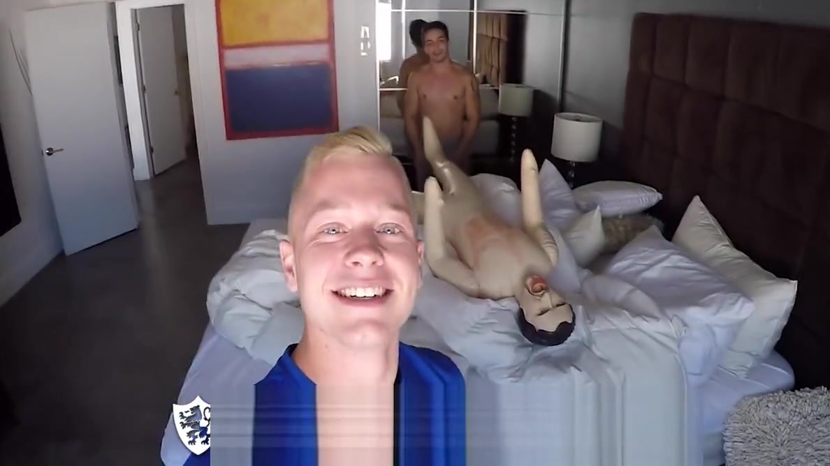 ManRoyale Blow up doll play turns into fuck with Leo Luckett