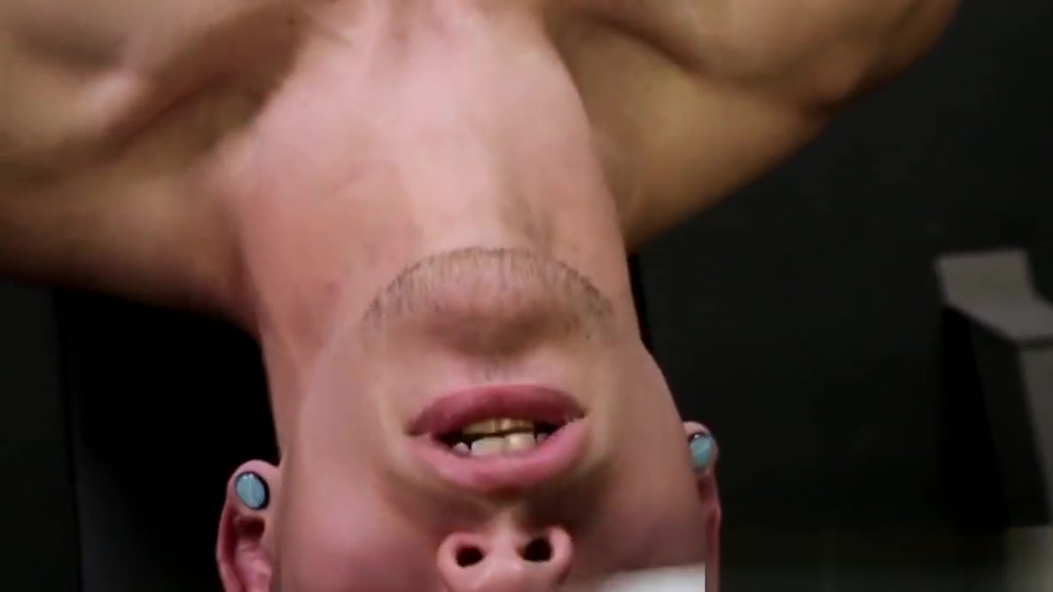 Beefy next door jock jerks off at the gym
