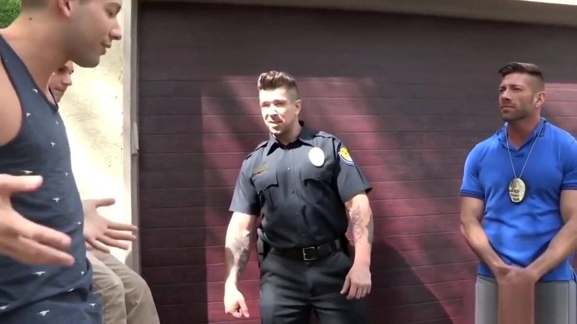 Gay Officer Bruce fucks the offender