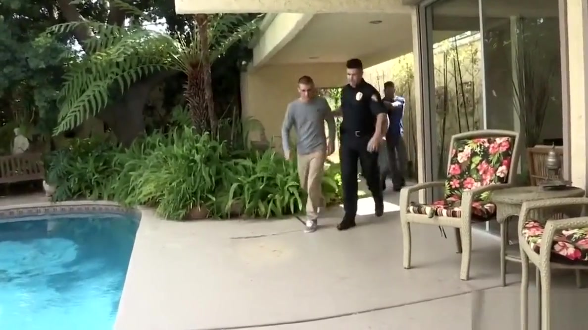 Gay Officer Bruce fucks the offender
