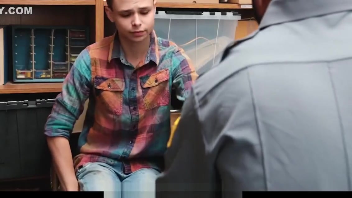 YoungPerps-Twink shoplifter boy barebacked by security guard