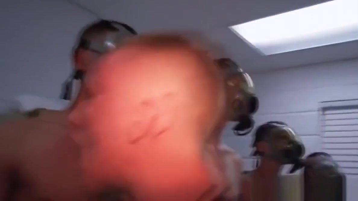 Military troop humiliated and jizzed in group
