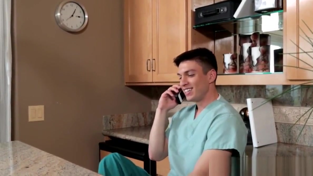 Athletic twink assfucked at doctors office