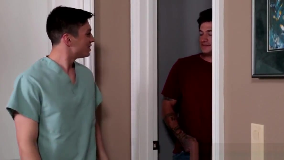 Athletic twink assfucked at doctors office