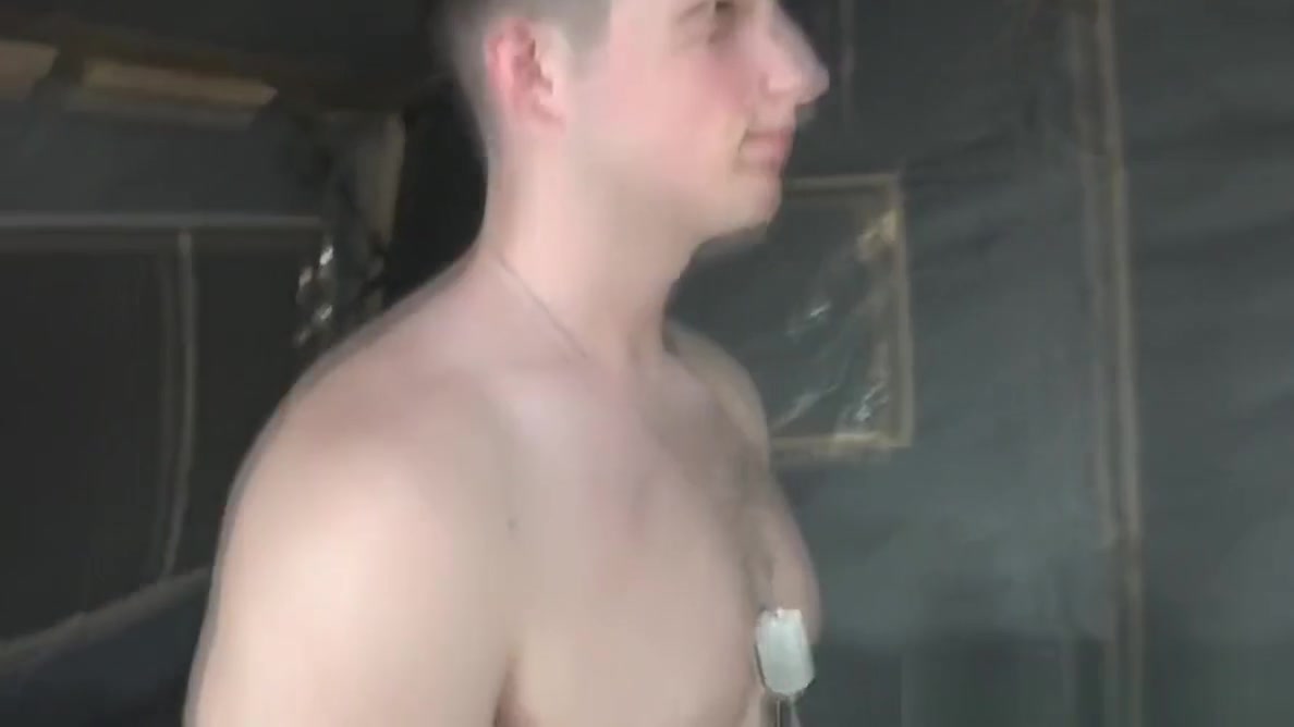 Military whiteboy barebacked outdoors w BBC