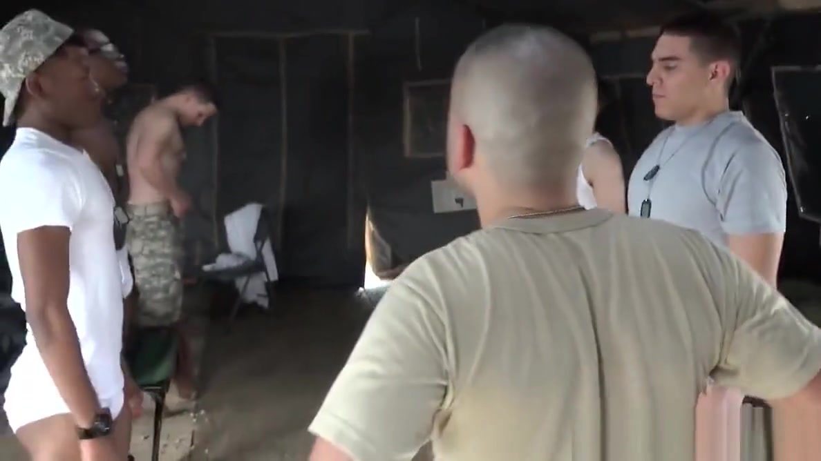 Military whiteboy barebacked outdoors w BBC