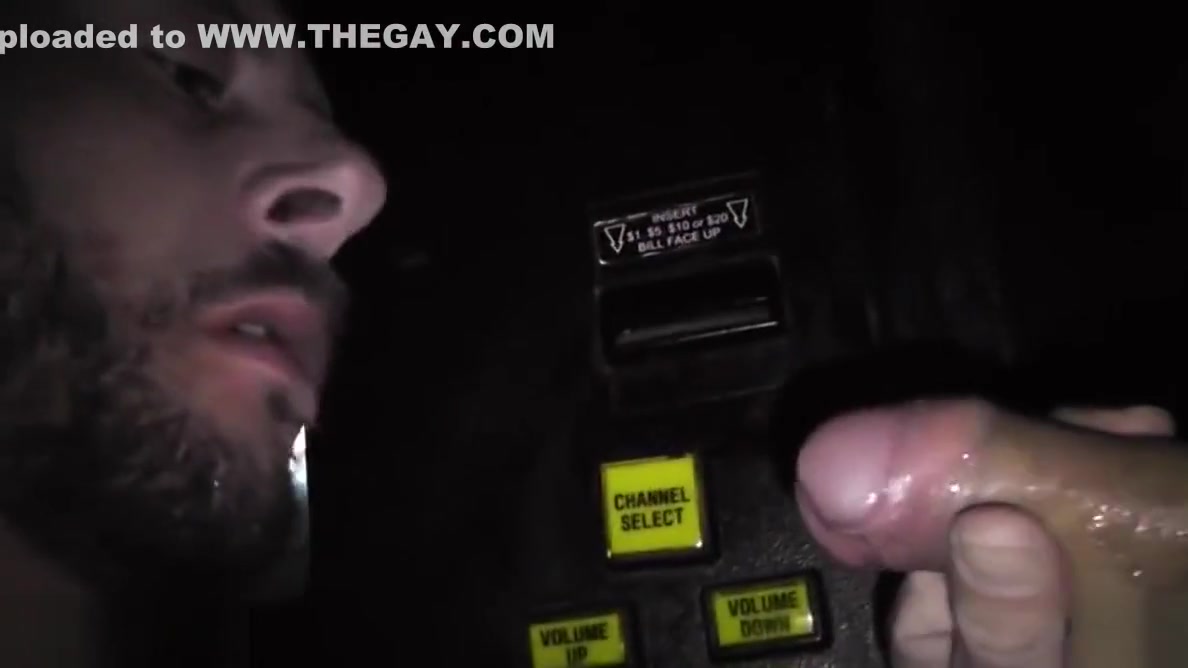 Shane Andrews gloryhole slut swallows every load