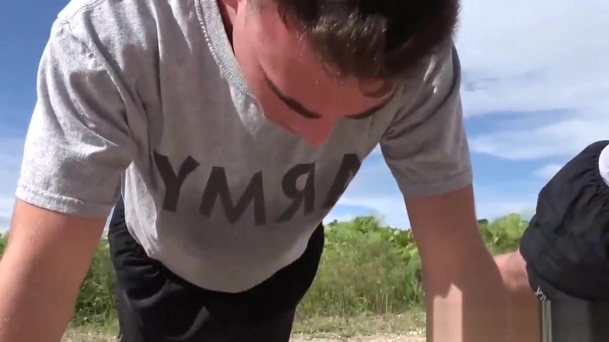 Military muscle hunks groupfucking outdoors