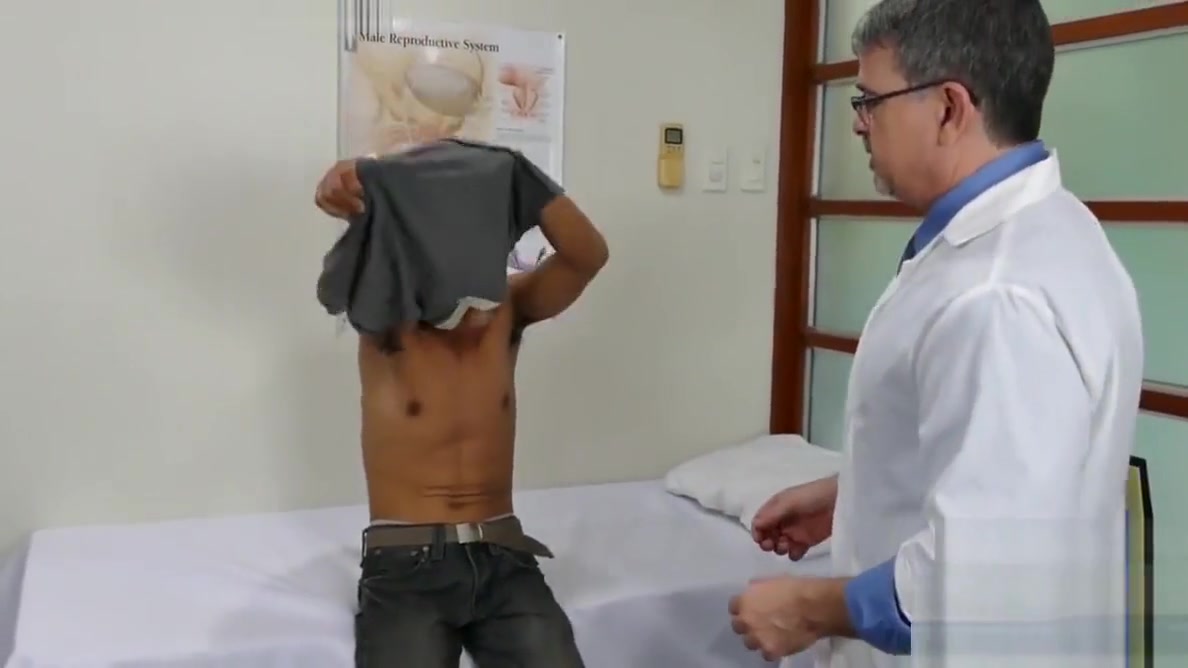 Young Asian barebacked during doctors appointment