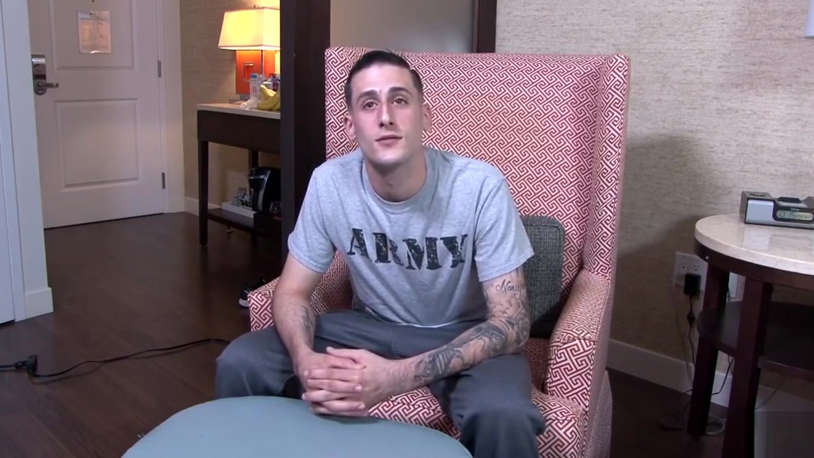 ActiveDuty Tall Straight Army Bro Jerks his Long Cock