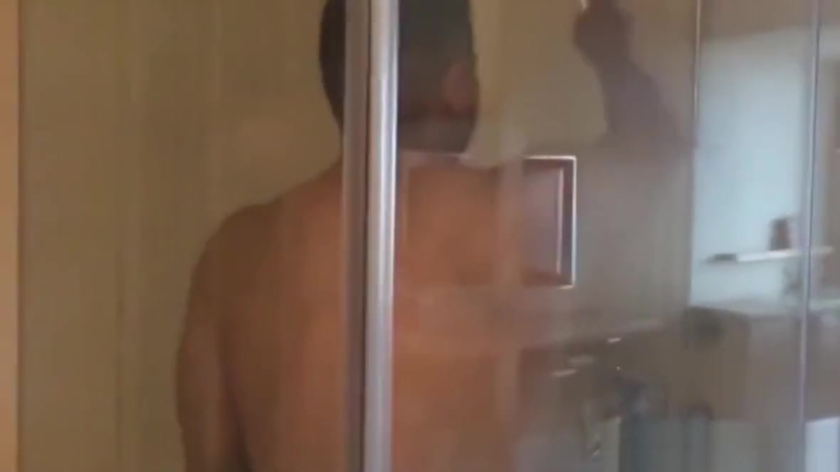 Muscle Bear Taking Shower