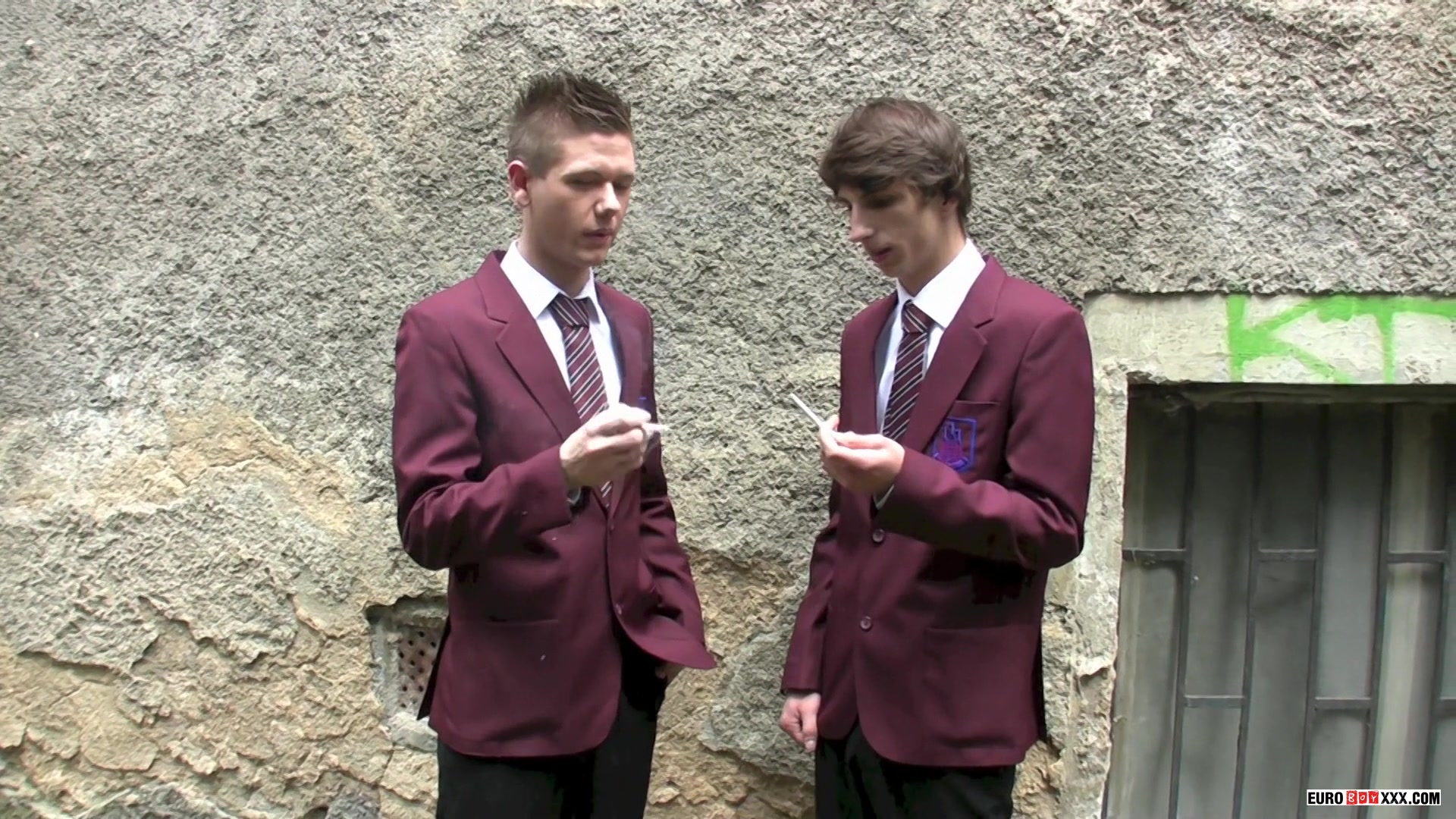 students 18+ Smoking Pole In The Locker Room - Jesse Jenkins & Lloyd Adams