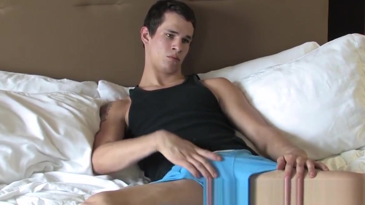 Young army stud tugs his massive cock