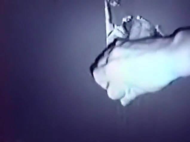 Big dick through a glory hole, in toilets.