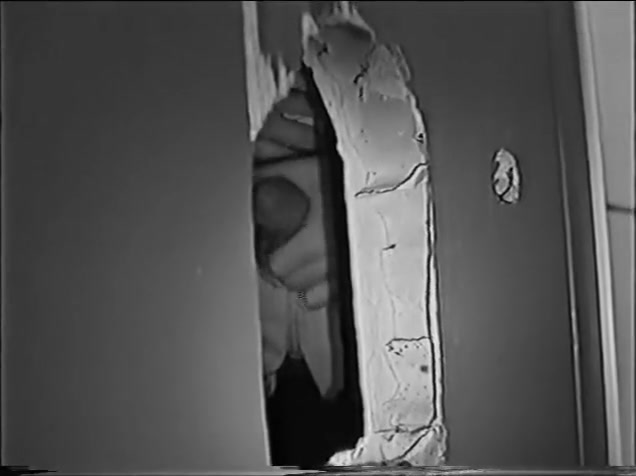 Big dick through a glory hole, in toilets.