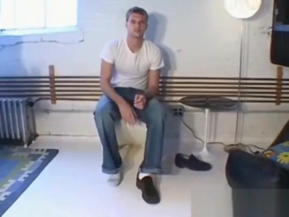 Feet tickling and balls massage with blonde twink