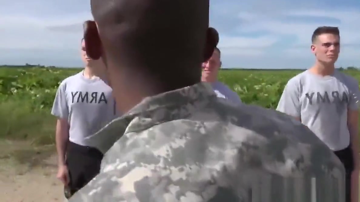 Black military hunk rimmed and cocksucked