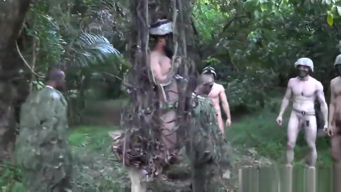 Military hunk humiliated in outdoors fuck