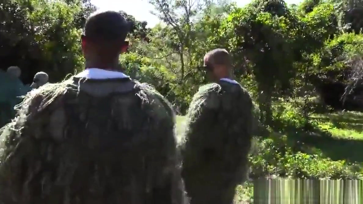 Military hunk humiliated in outdoors fuck