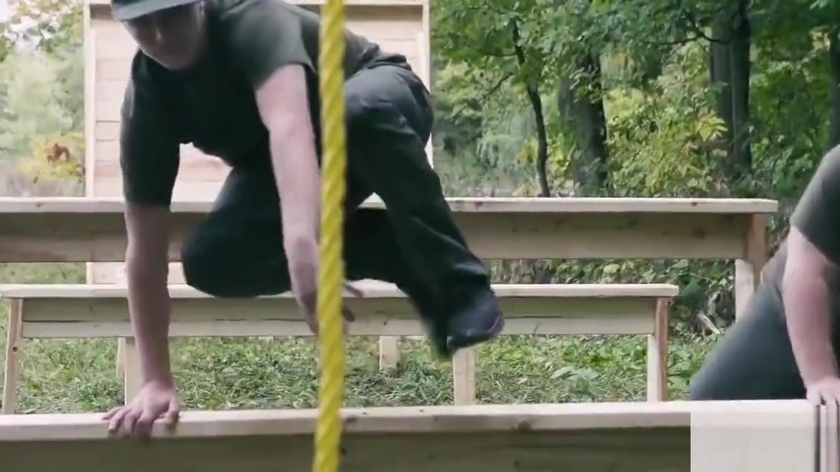 Sgt Bellamy Bradley drills military twink Ryan Bones