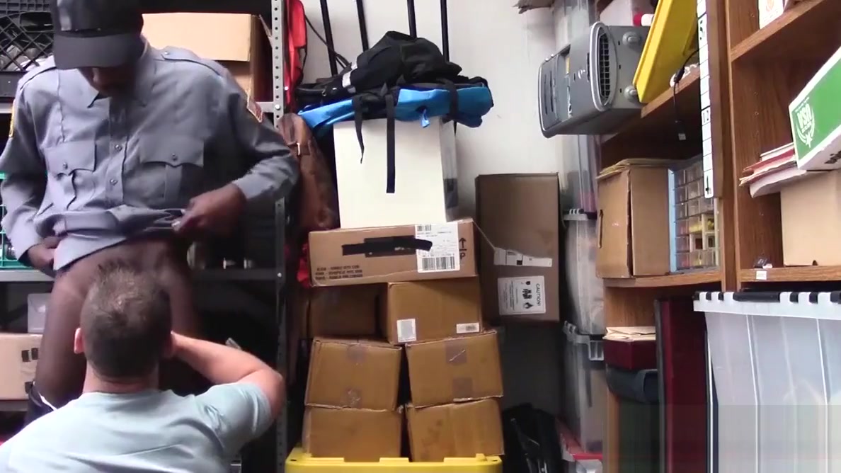 Hot inked thief gets barebacked by officers huge black dick