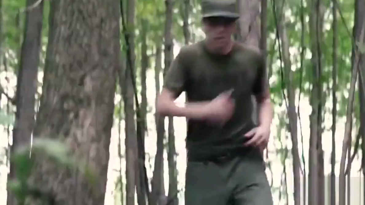 Young military twink getting ganbang by big cocked hunks
