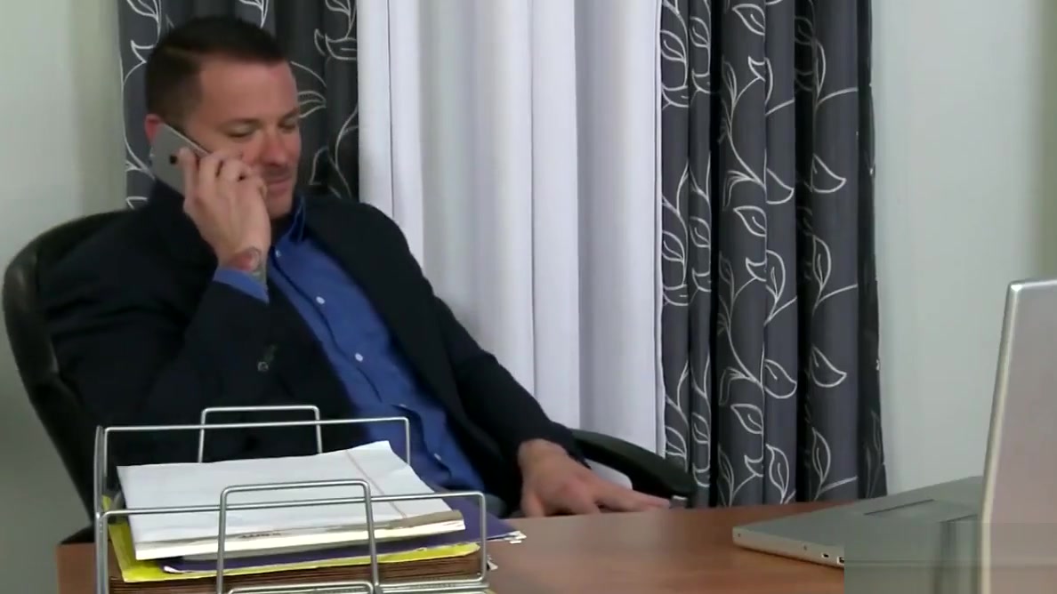 Max Cameron fucks his old friend in the office