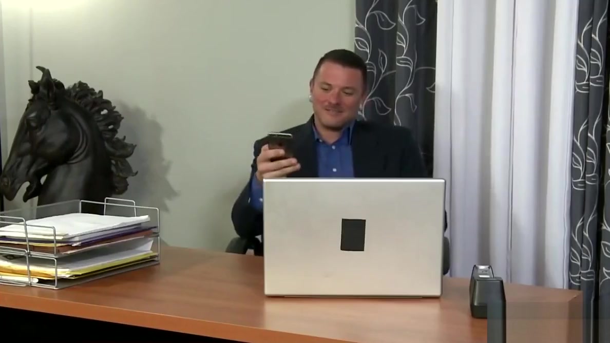 Max Cameron fucks his old friend in the office